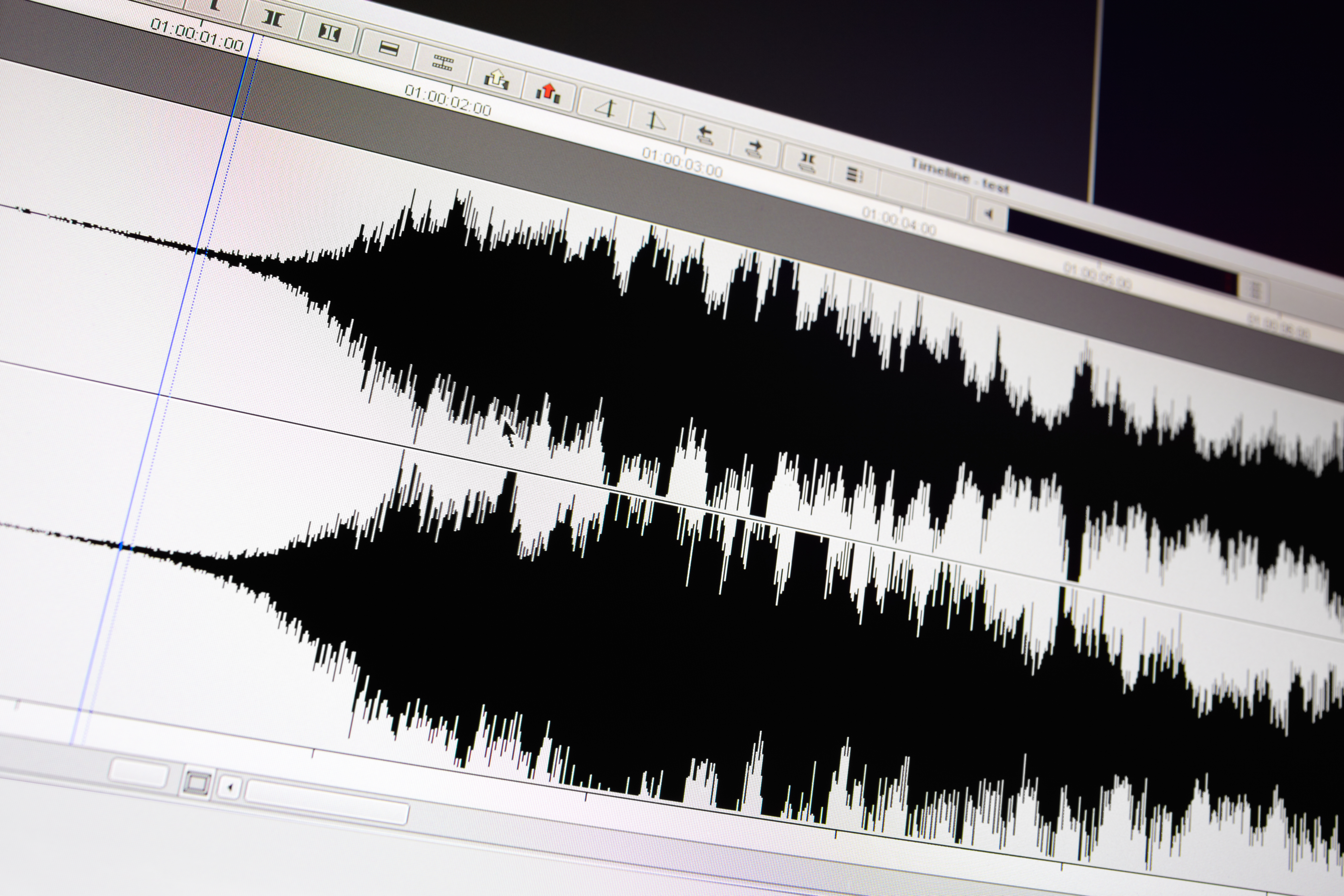 Audio waveform in a digital audio workstation